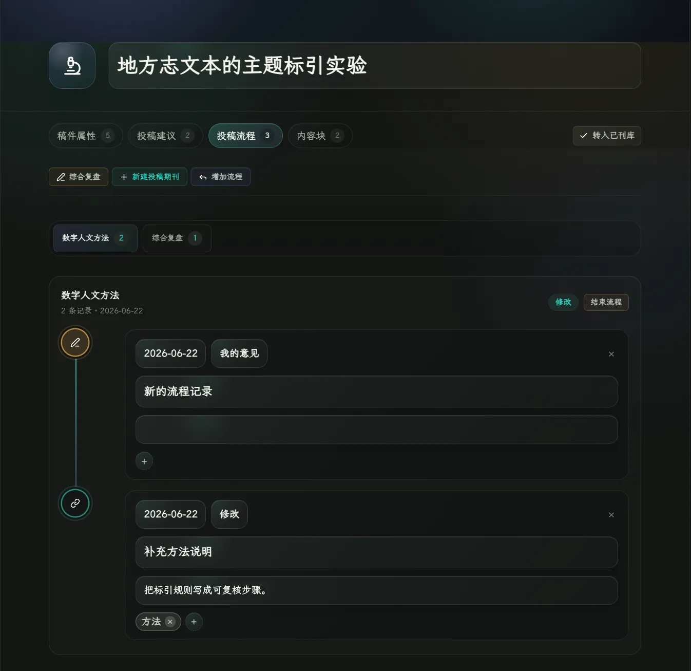 稿件库-主页面(投稿流程)
